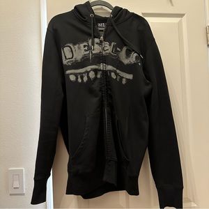 Diesel & Co Black Hooded Sweatshirt Hoodie XL Like New
